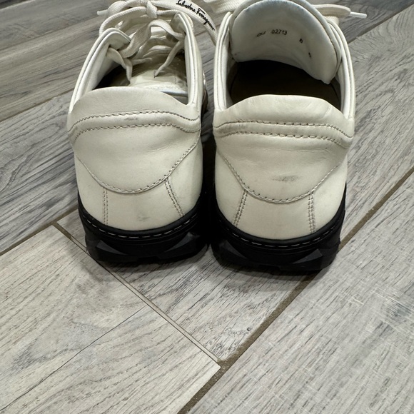 Salvatore Ferragamo Cube leather low-top sneakers size 8 - Picture 5 of 13